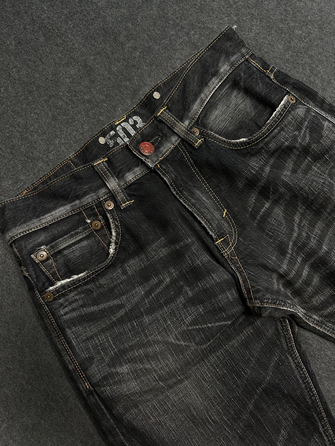 에드윈 BT503 흑청 워싱 데님팬츠 상품이미지3