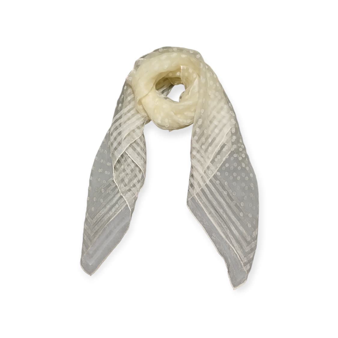 모리걸 땡땡이 아이보리 얇은 스카프  상품이미지1