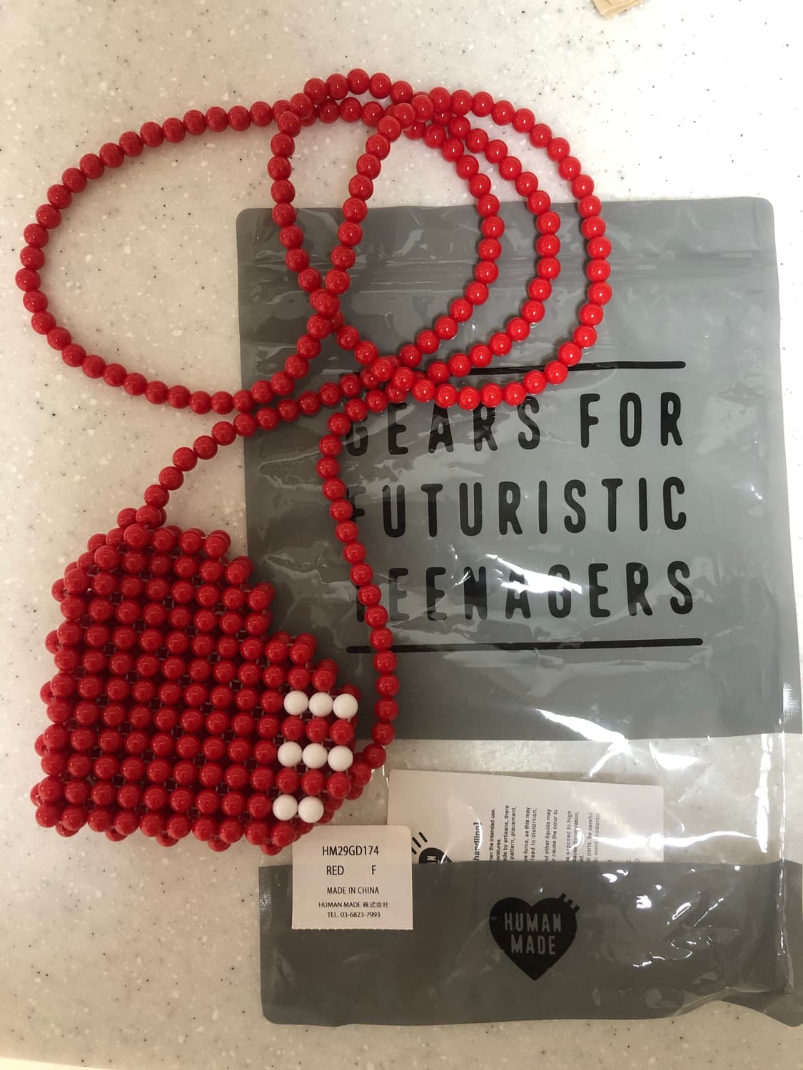 휴먼메이드 하트 비드백 레드 상품이미지1