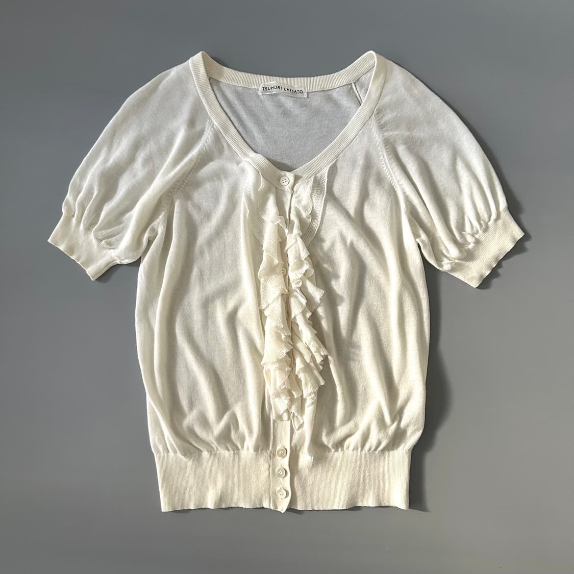 츠모리치사토 tsumori chisato 디테일 반팔 가디건 상품이미지2