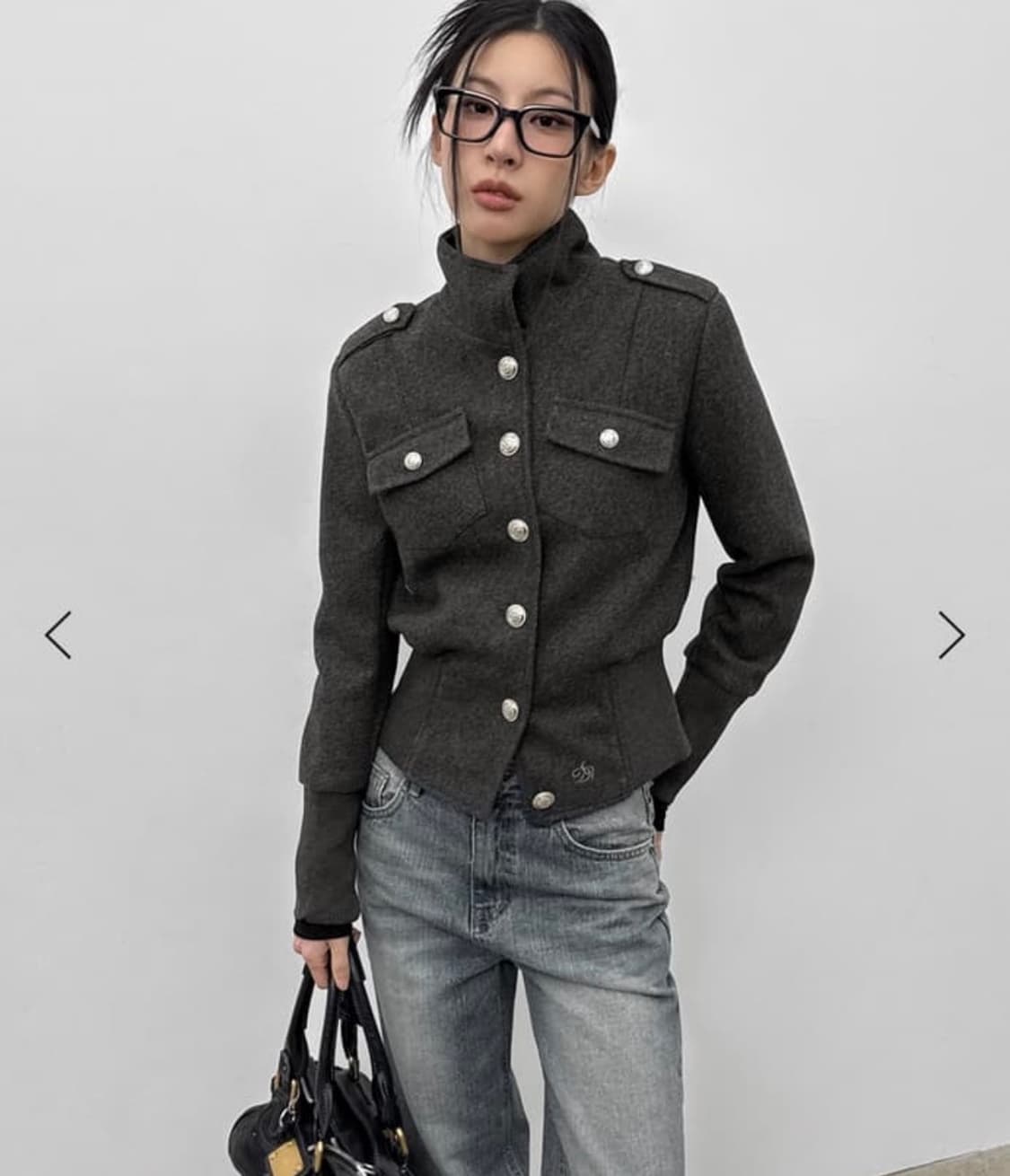 이너뮤트 블랙업 epaulet short jacket 나폴레옹 자켓  상품이미지3