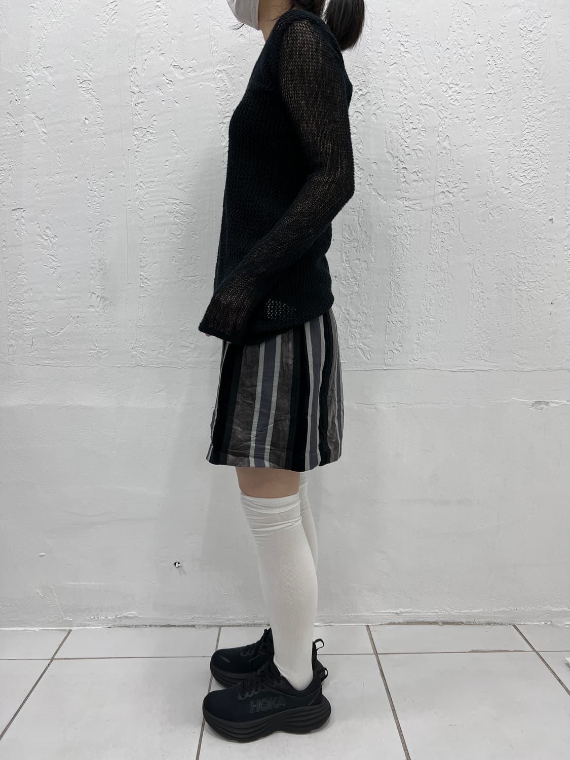 stripe velvet point skirt 상품이미지4