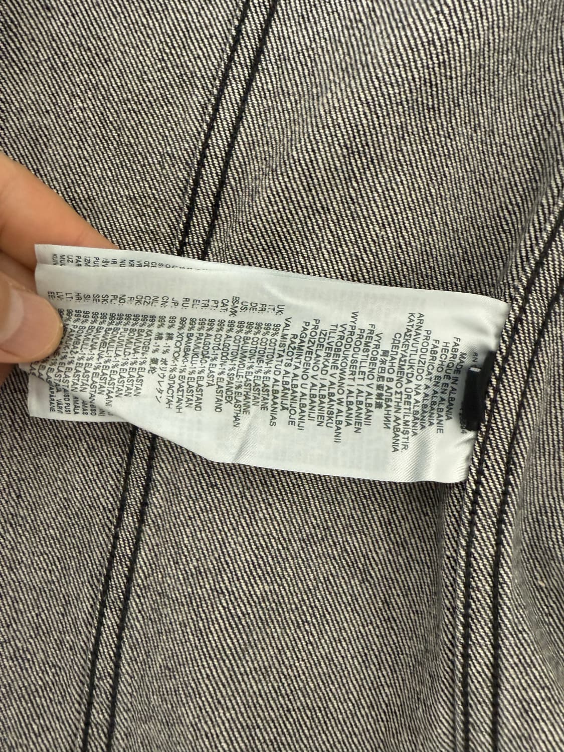 [S]디젤 D-바르시-Fsc 레귤러핏 데님 자켓 플라크 블랙 다크그레이 상품이미지7