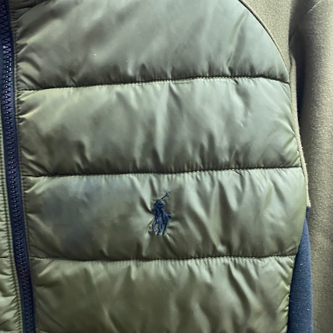 폴로랄프로렌 포니로고 패디드 테크 풀집 카키 자켓 B4213 상품이미지3