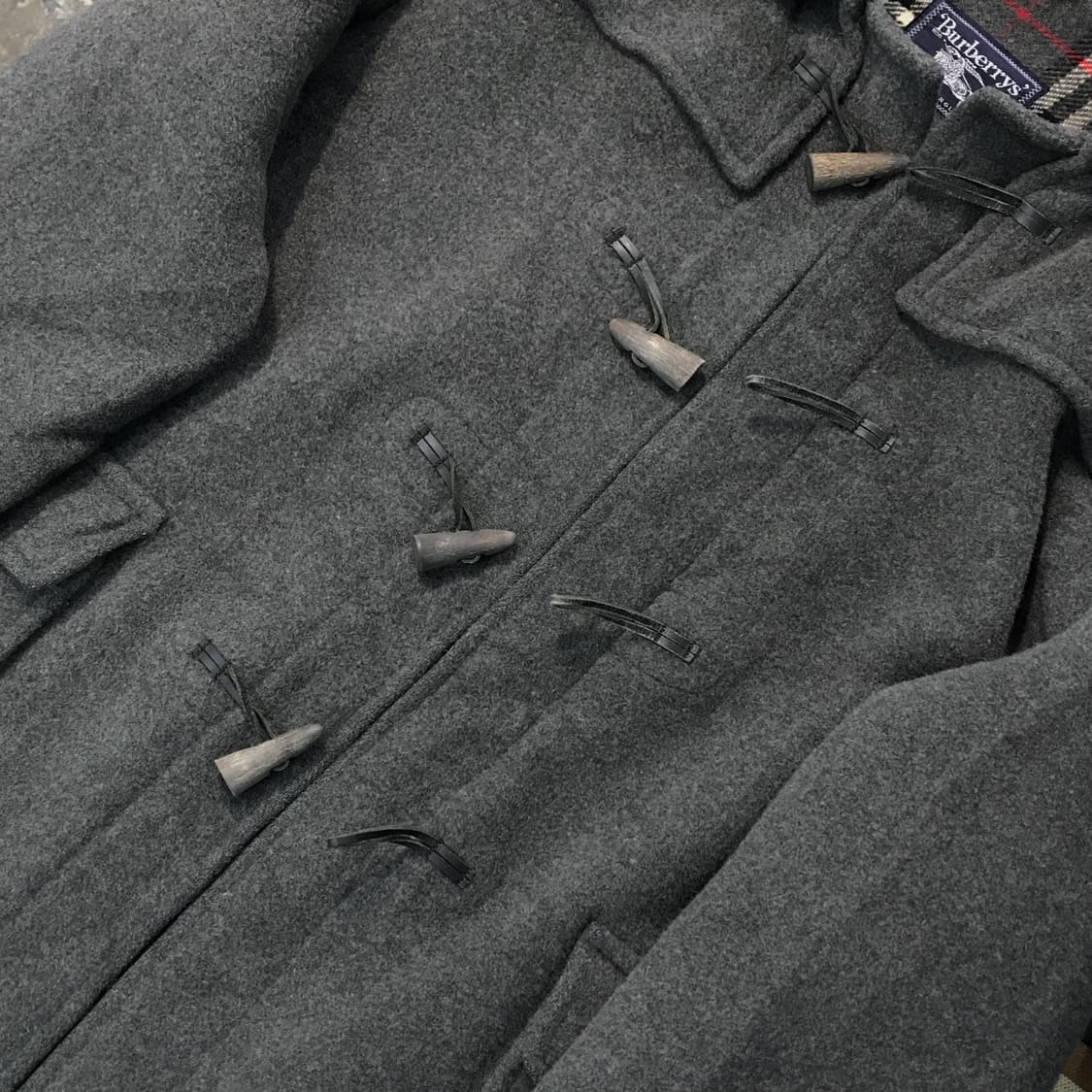 버버리 잉글랜드 스페셜리티 그레이 울 더플코트 남성 115 여성 오버핏 상품이미지7