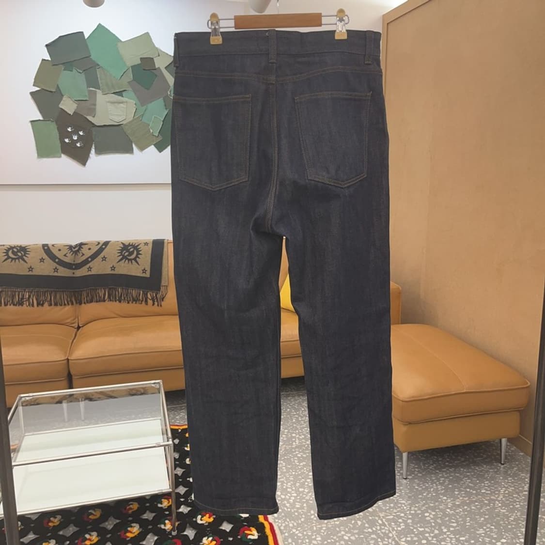 비슬로우 베이직 핀턱 와이드 데님 팬츠 30인치 C06513 상품이미지4