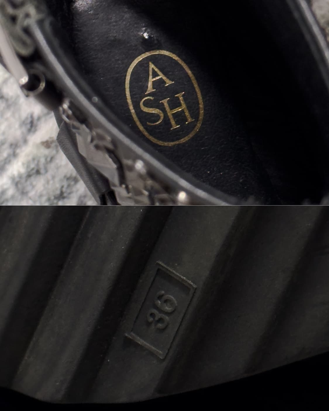 {Ash} Stud Cubic High Heel (Black)  상품이미지9