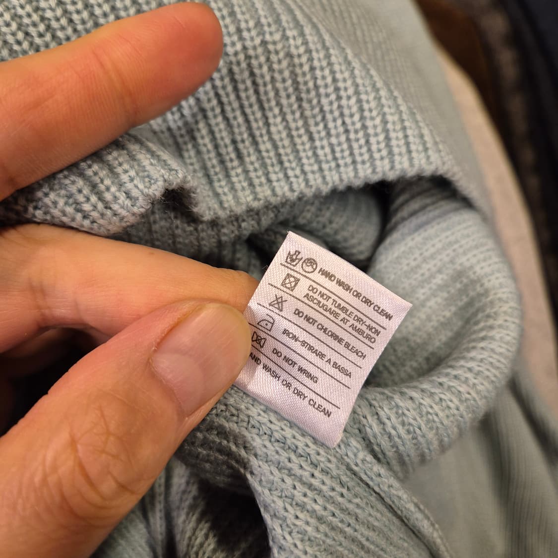 M 민트색 니트 상품이미지5