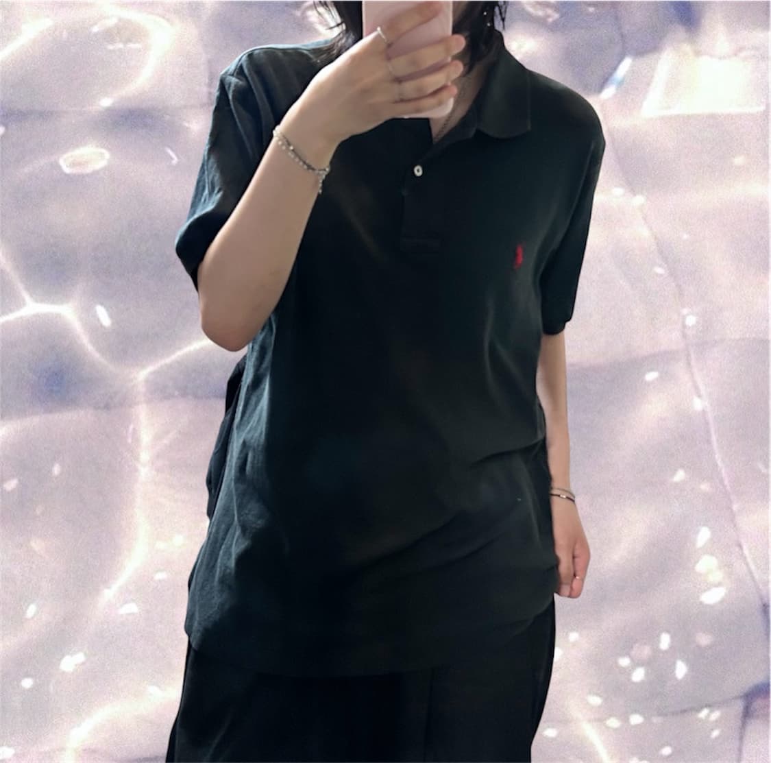 폴로 랄프로렌 PK 반팔 카라 티셔츠 블랙 90  상품이미지3