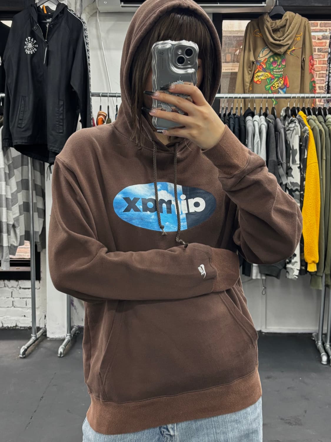 00s 나이키 에어맥스 브라운 후드티 상품이미지1