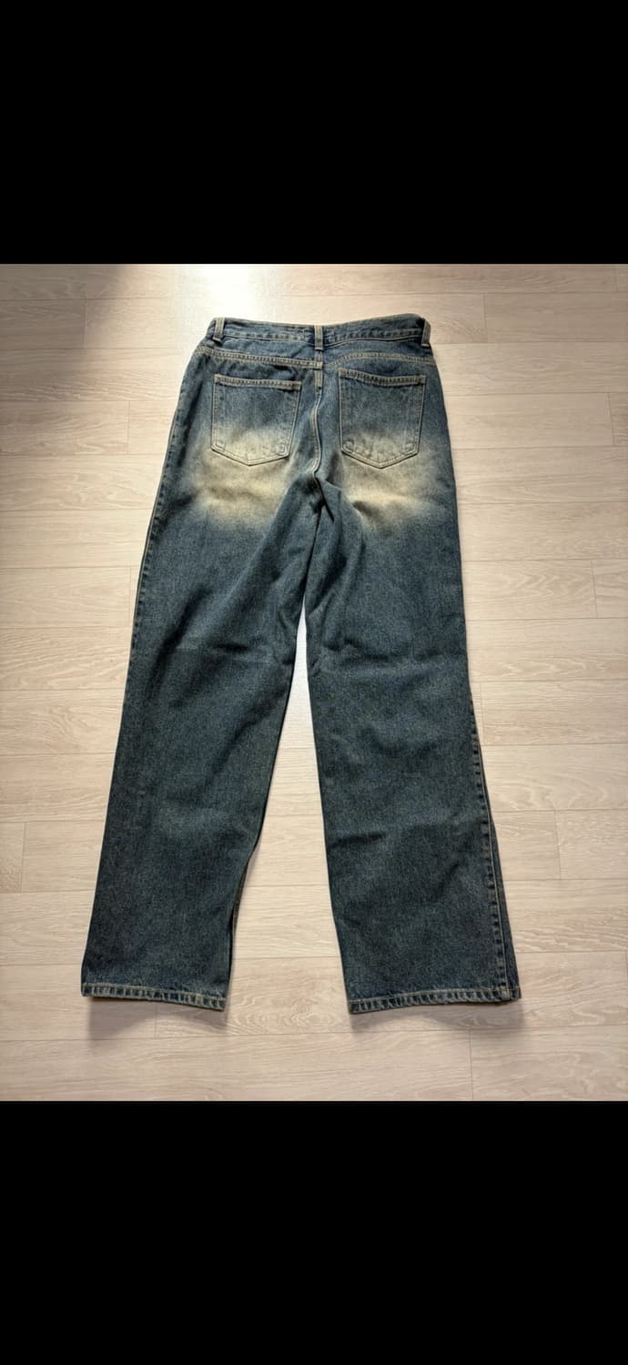 사이드 핀턱 데님 와이드 팬츠 청바지 상품이미지4