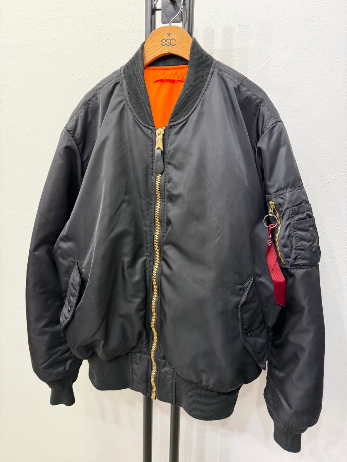 정품) 알파인더스트리 MA-1 블랙 항공점퍼 L 상품이미지3