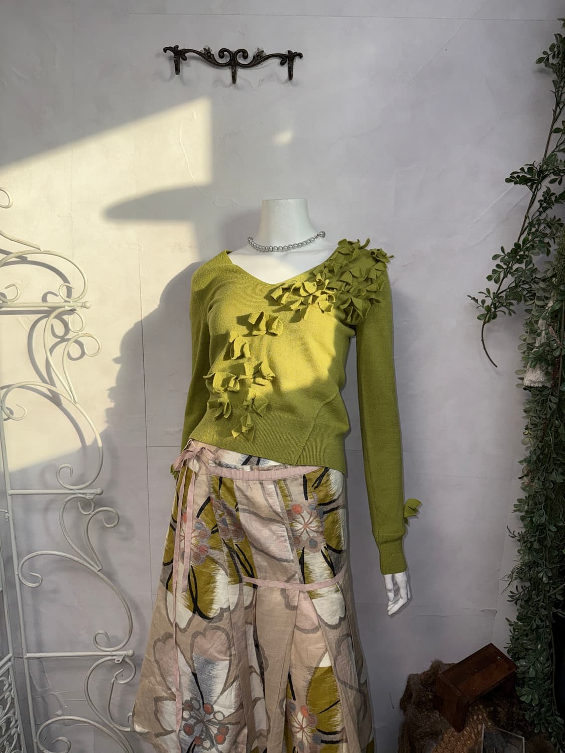 ESCADA olive flower draped knit 상품이미지3