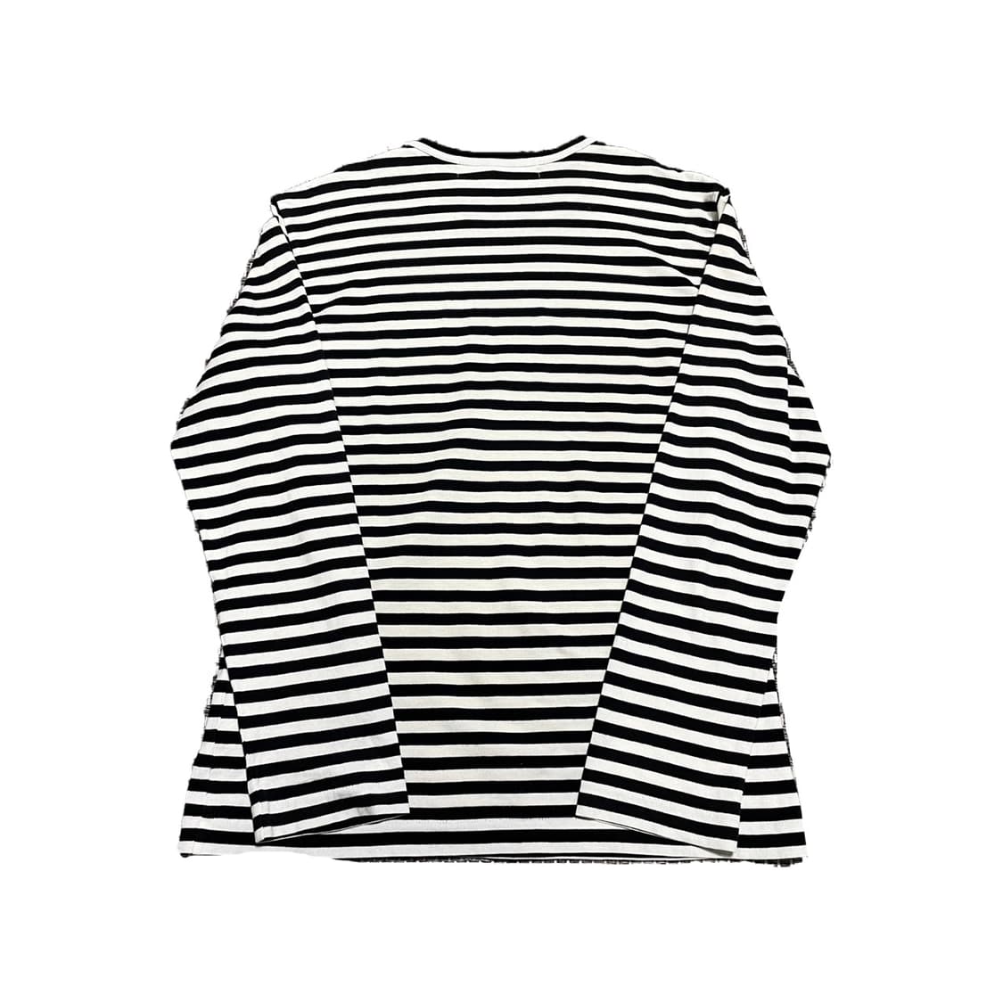 M 꼼데가르송 플레이 하트 와펜 스트라이프 롱슬리브 상품이미지2