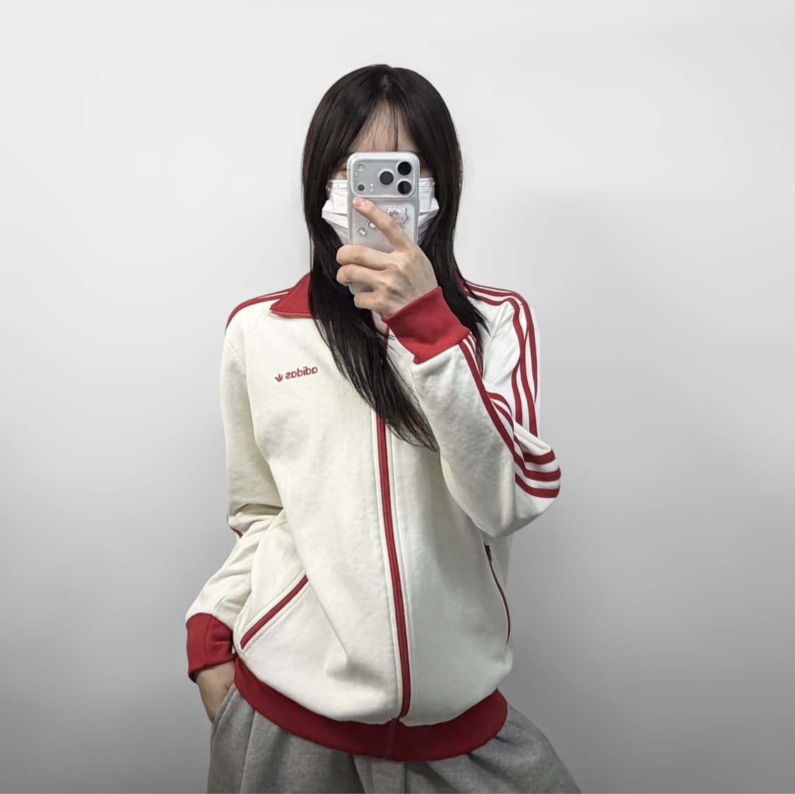 아디다스 캐나다 트랙탑 져지 화이트 레드 대장급 상품이미지1