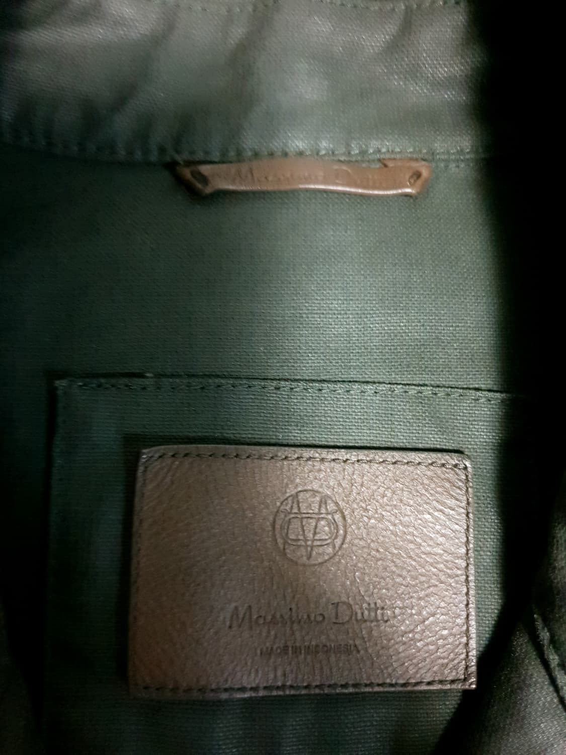 (희귀매물) 마시모두띠 왁스 필드자켓 올리브 그린 (L) 상품이미지5