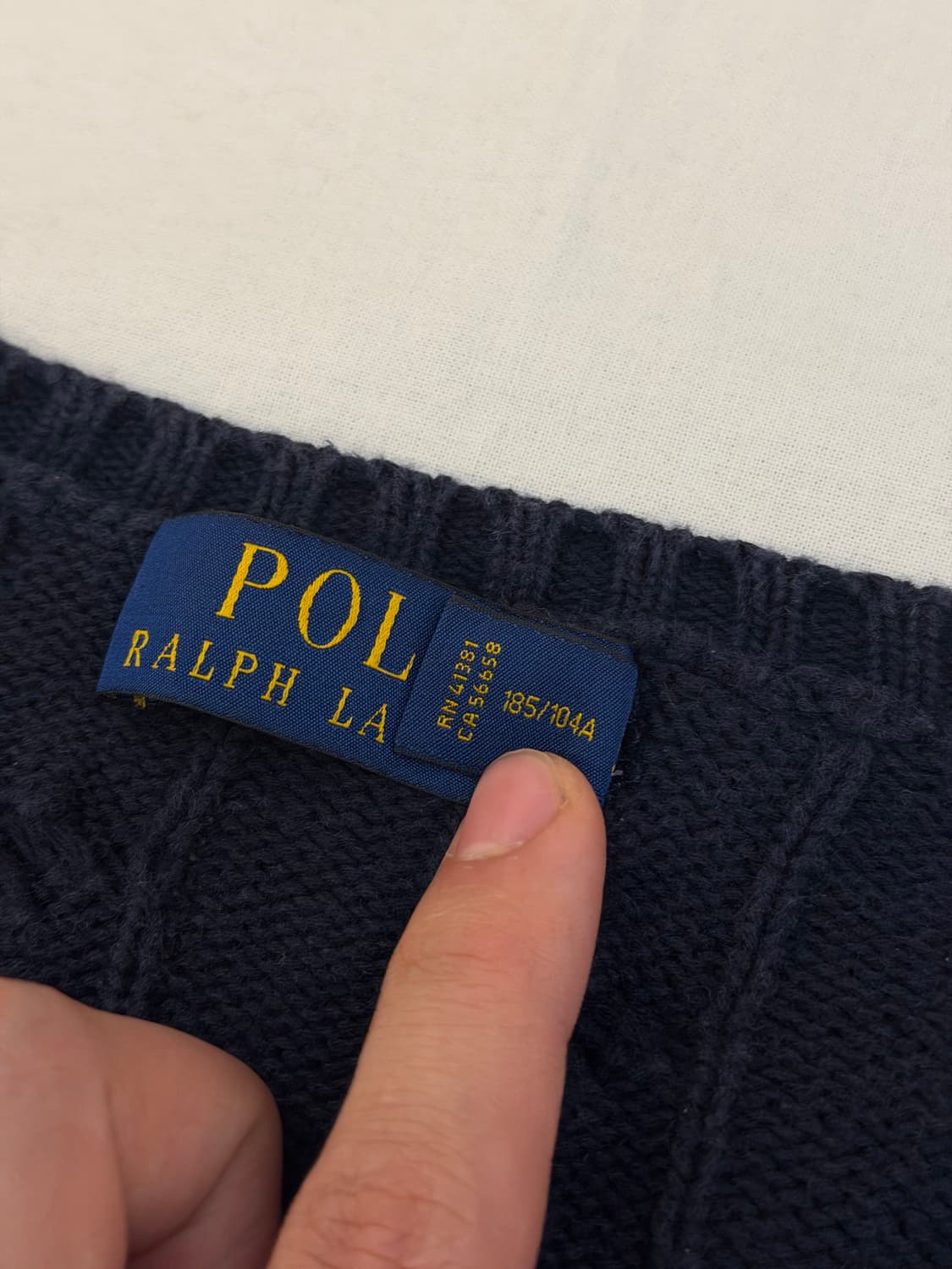 폴로 랄프로렌 꽈배기 케이블 니트 블랙 상품이미지4