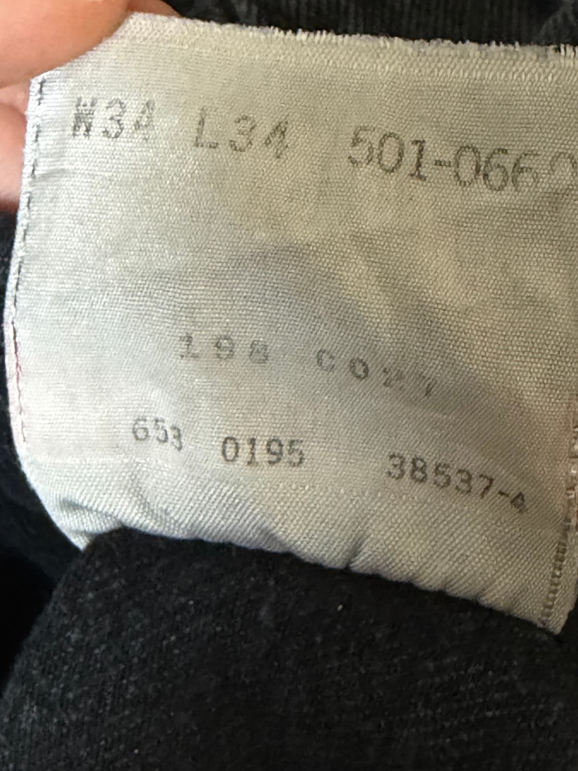 90s 리바이스 501 0660 디스트레스드 블랙 34 34 상품이미지8