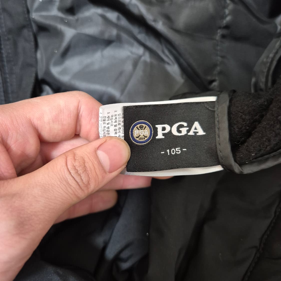 PGA 골프웨어 남성 블랙 덕다운 경량패딩 점퍼 XL(105) 상품이미지4