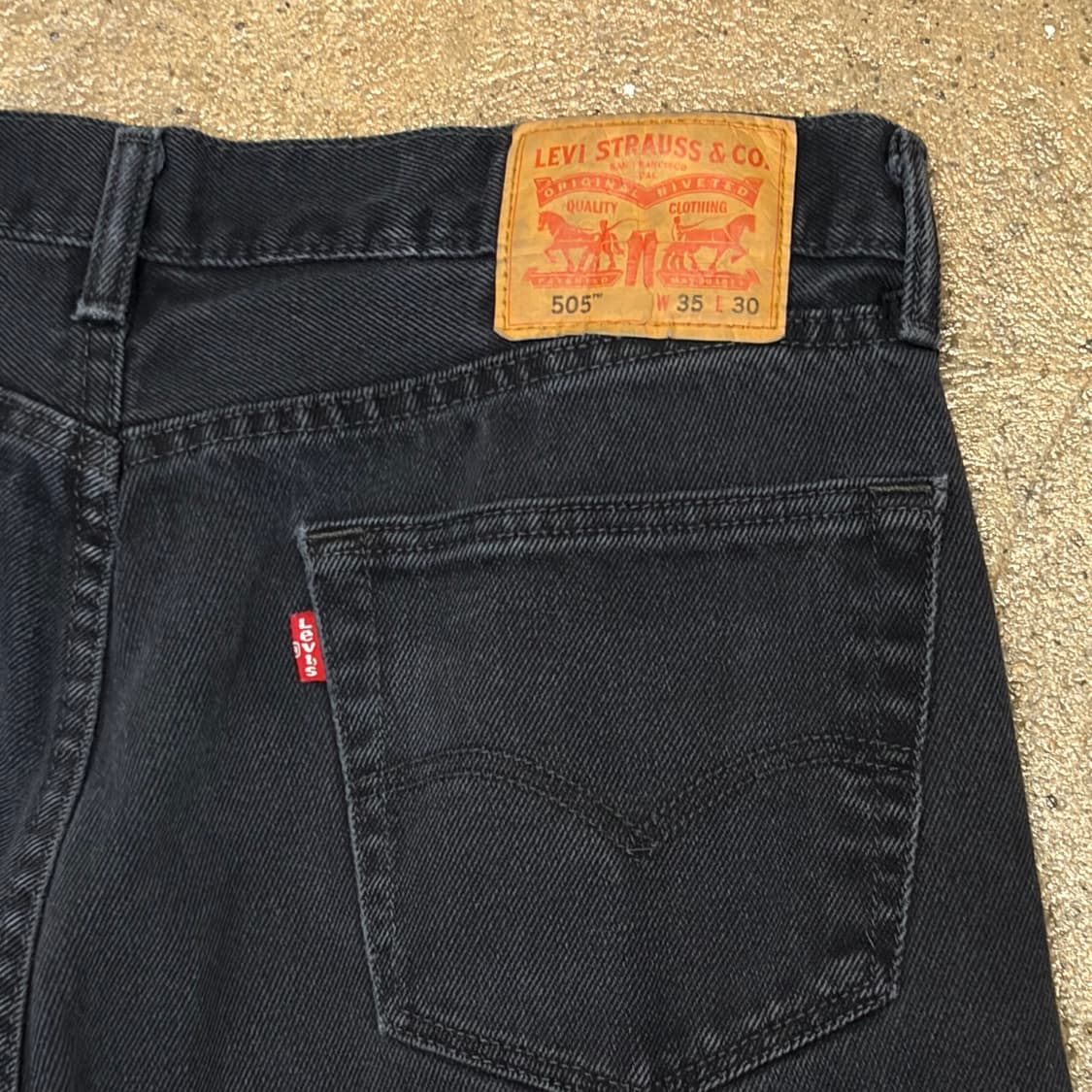 미국 빈티지 리바이스 505 블랙진 청바지 상품이미지7