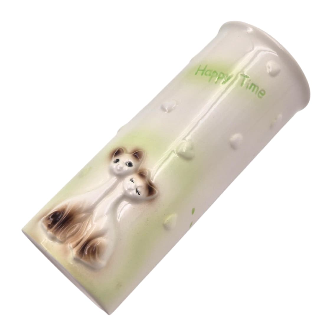 80s 레트로 고양이 도자기 기둥 꽃병 상품이미지4