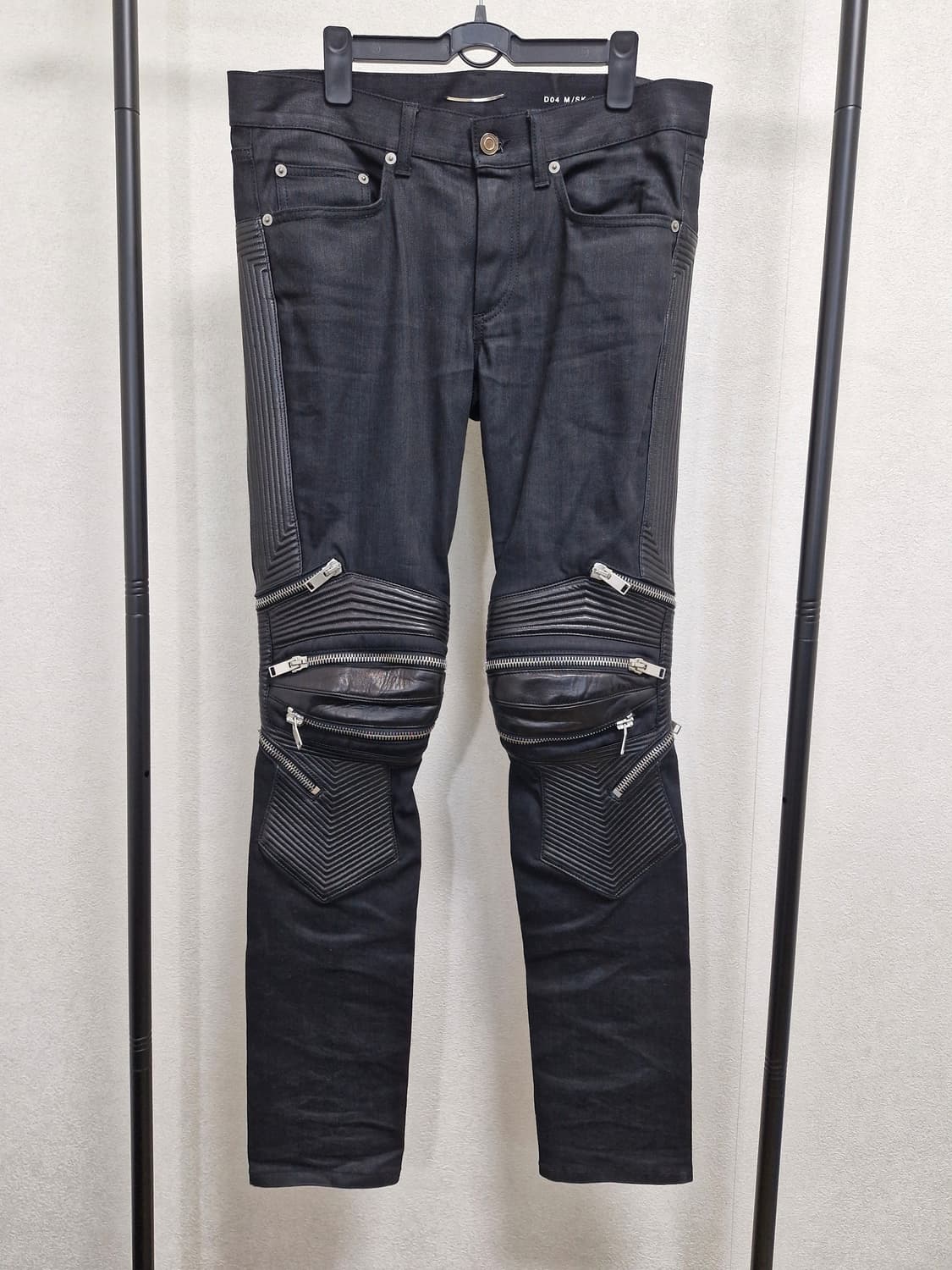 [31] SLP 생로랑 FW13 D04 레더 패널 지퍼 바이커 진 상품이미지1