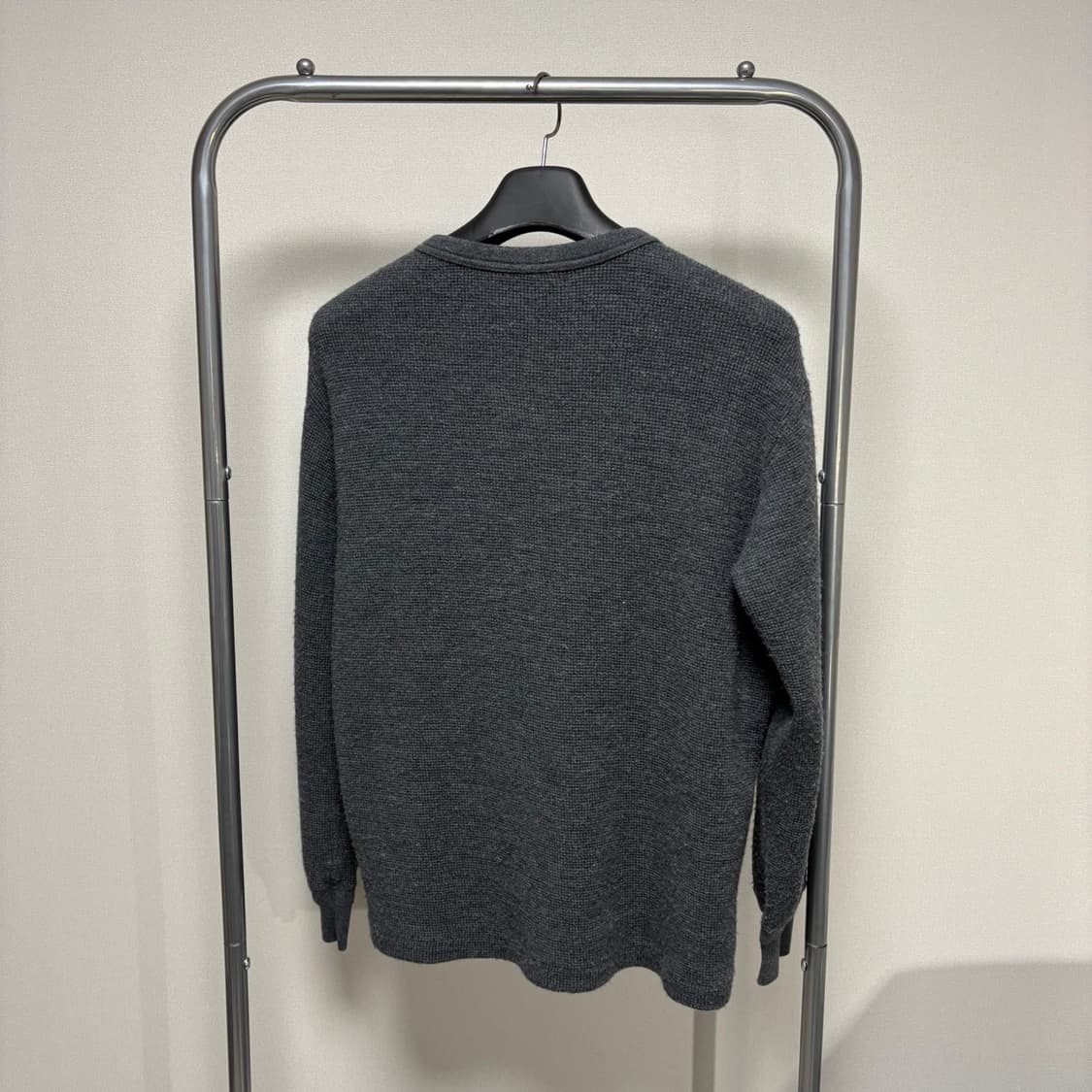 4) 오라리 울 코튼 와플 써멀 롱 슬리브 상품이미지4