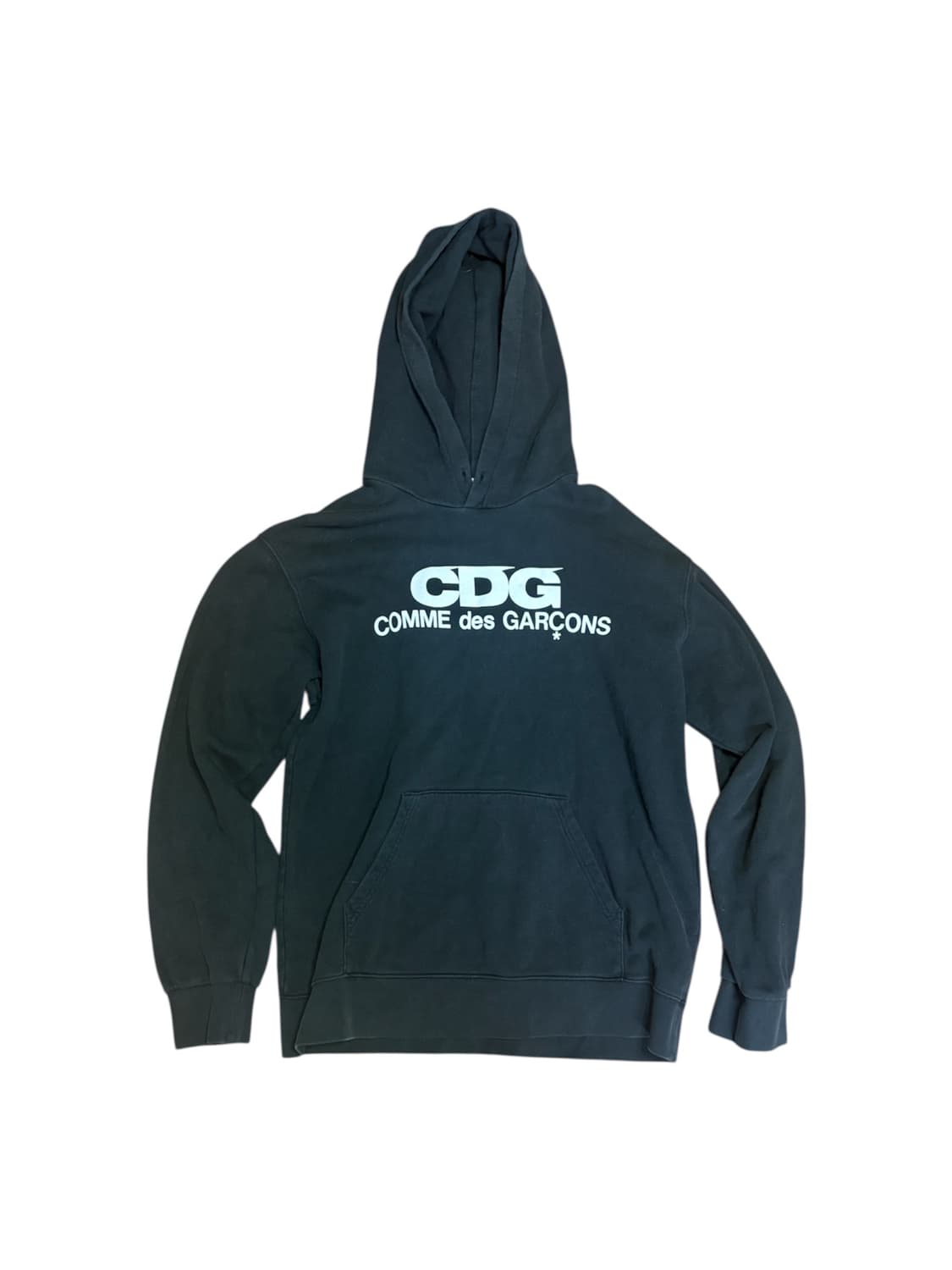 (XL) 꼼데가르송 CDG 후디드 스웻 셔츠 블랙 상품이미지1