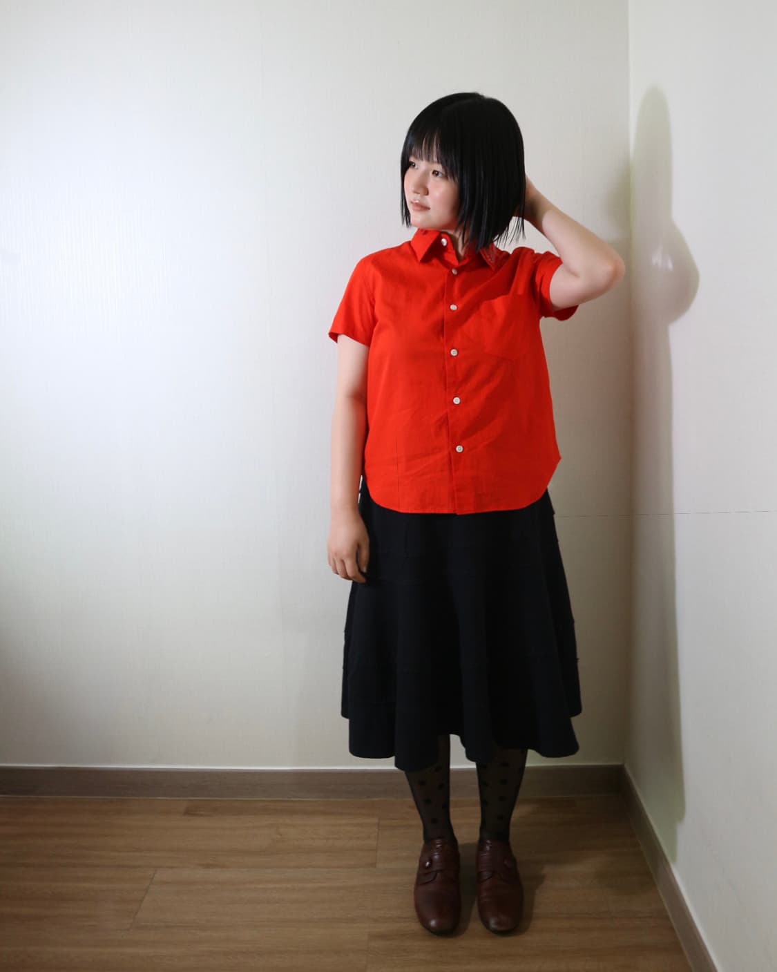 Tricot 2001 Red Short-Sleeve Shirt 상품이미지6