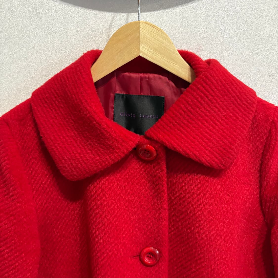 올리비아 로렌 빨간색 모직 자켓 95 상품이미지4