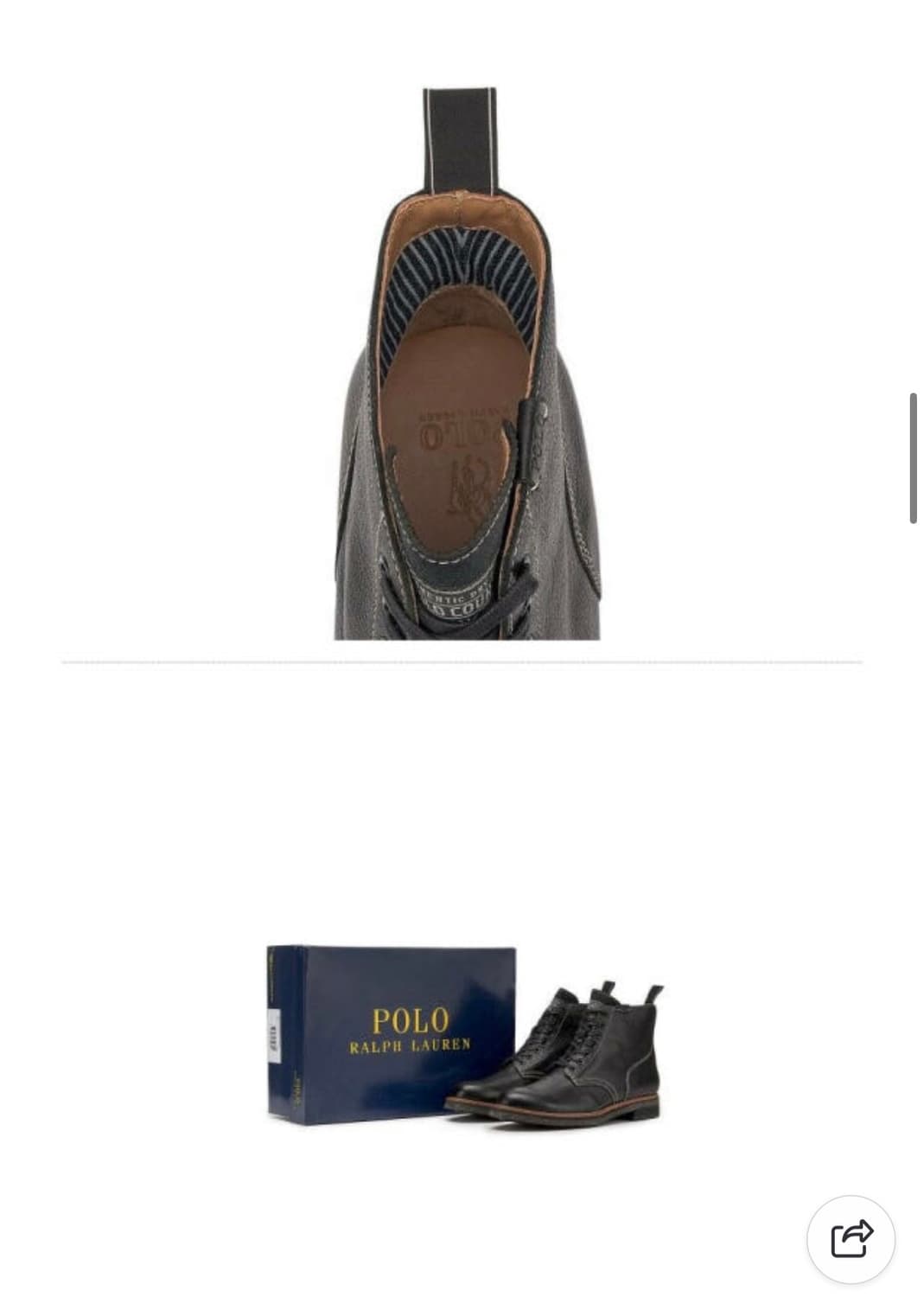 폴로 랄프로렌 텀블드 레더 부츠 (260mm) 상품이미지4