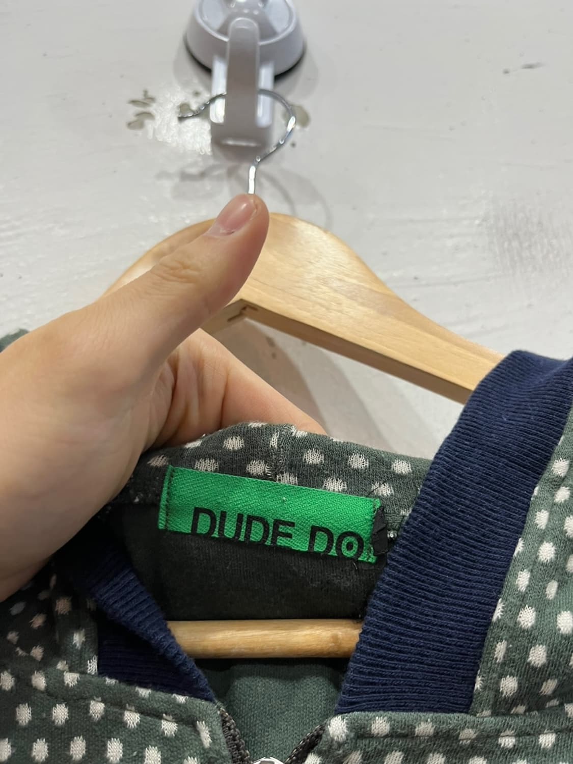 DUDE DO 도트 땡땡이 후드집업 made in japan 상품이미지7