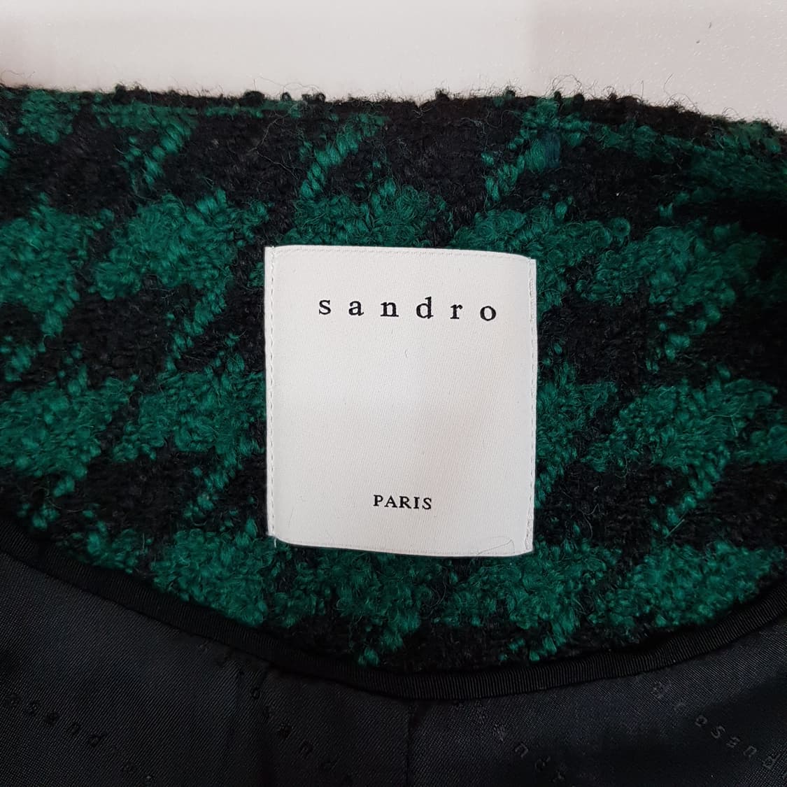 산드로 SANDRO 체크 텍스처 크롭 자켓 38사이즈 상품이미지7