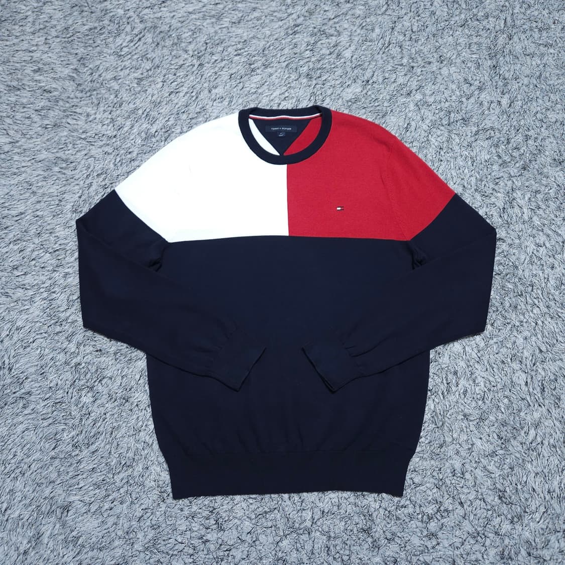 타미힐피거) M 남자 라운드면니트 코튼니트 / 왕눈이샵 상품이미지1