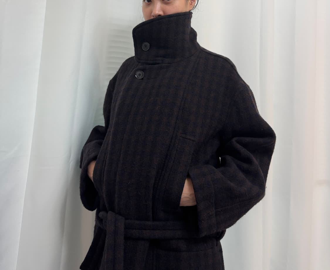 르메르 Wool Check Bathrobe Coat 상품이미지2