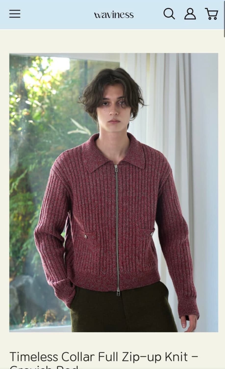 웨이비니스 타임리스 집업 상품이미지1