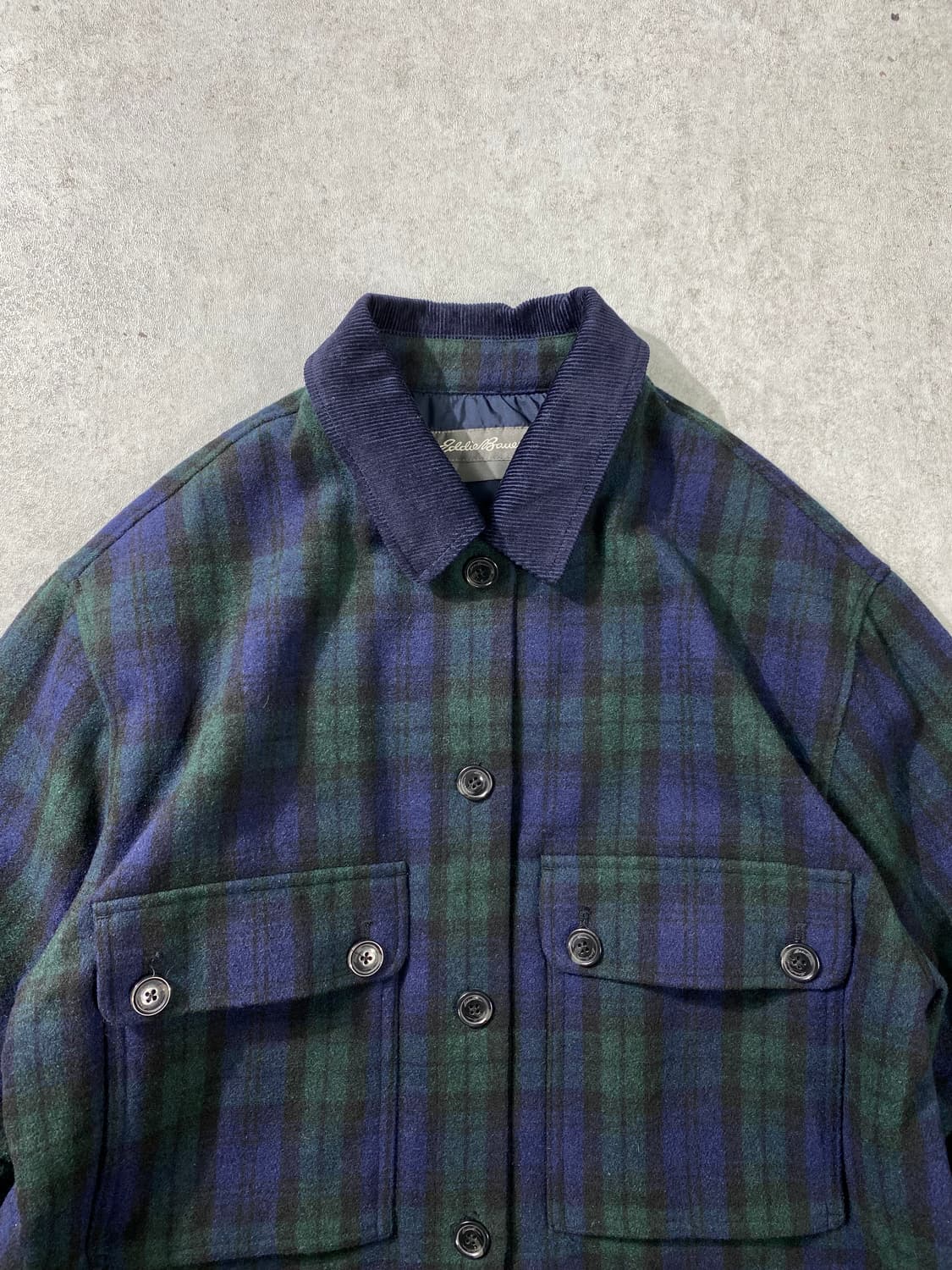 [XL] Eddie Bauer 에디바우어 블랙와치 울 체크 자켓 상품이미지3