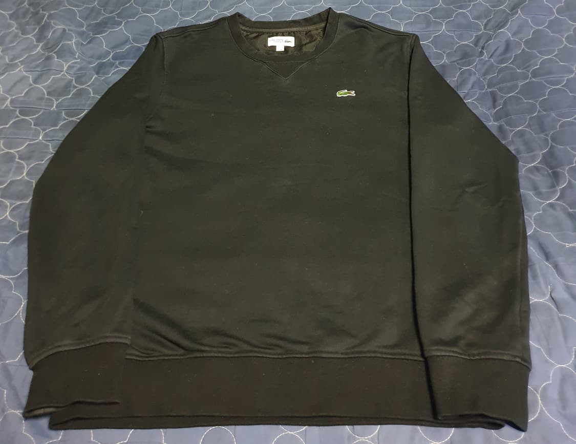 (동일드방레) 라코스테 라운드넥 맨투맨 블랙 (M) 상품이미지2