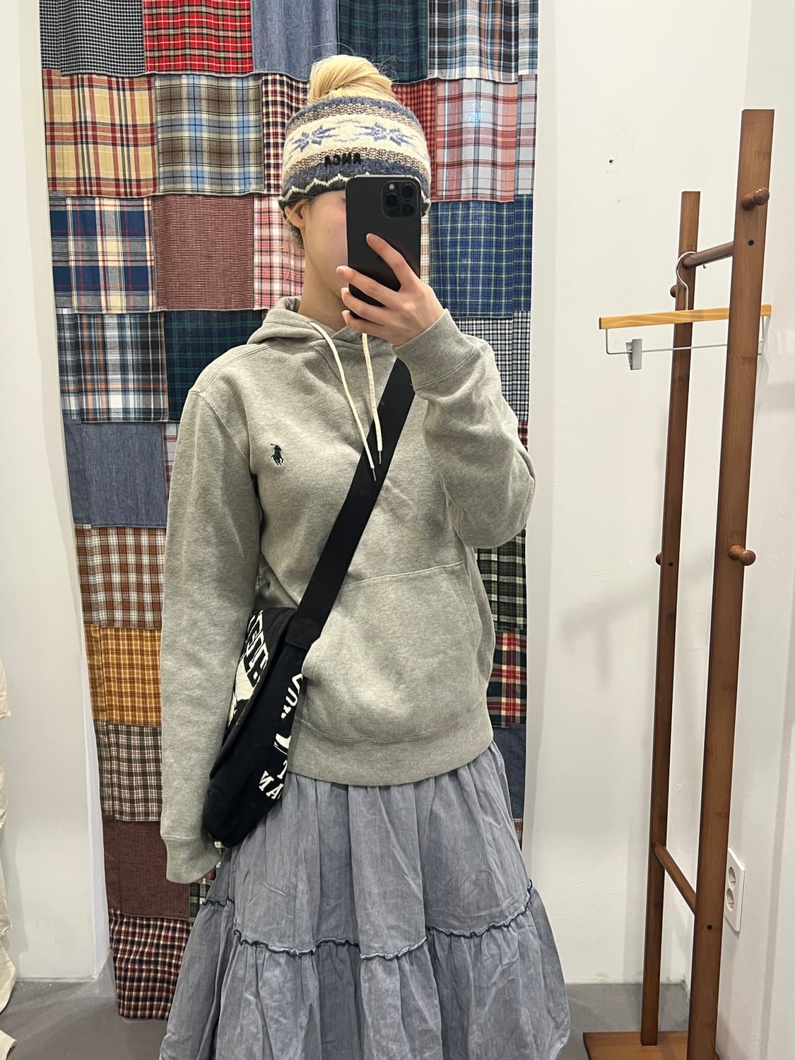 폴로 그레이 후드티 상품이미지1