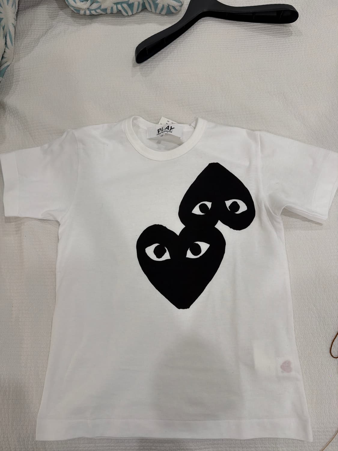 꼼데가르송 더블하트 반팔티xs 상품이미지1