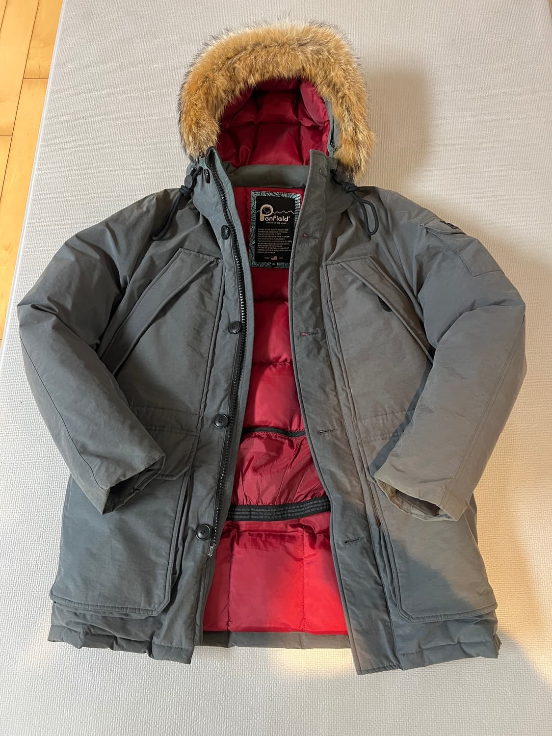 무료배송 - 펜필드 소닉 후삭 코요태 후드 다운 패딩 점퍼 XL 상품이미지7