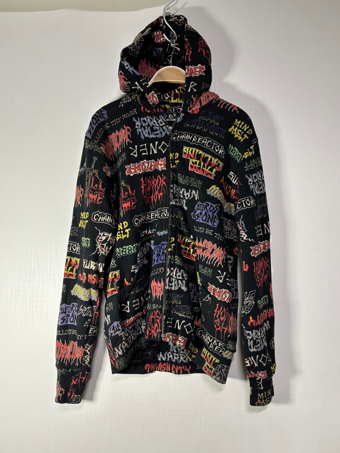M)90s 히스테릭 글래머 펑크 레터링 후드집업 상품이미지3