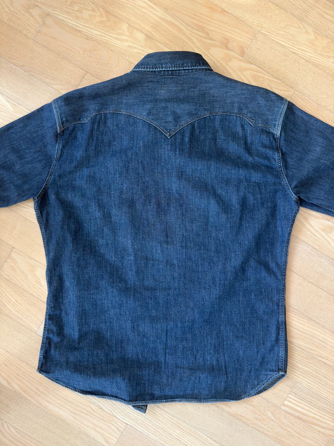 스티븐슨 오버올 원워시 데님 셔츠 상품이미지2