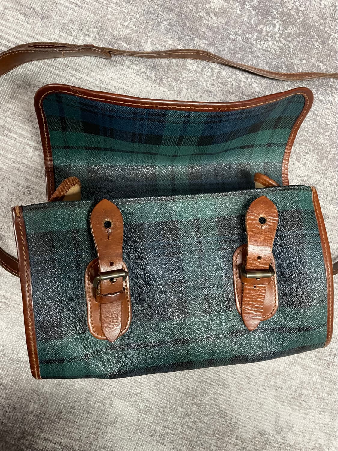 90s vtg Polo Ralph Lauren 블랙워치 크로스 상품이미지4