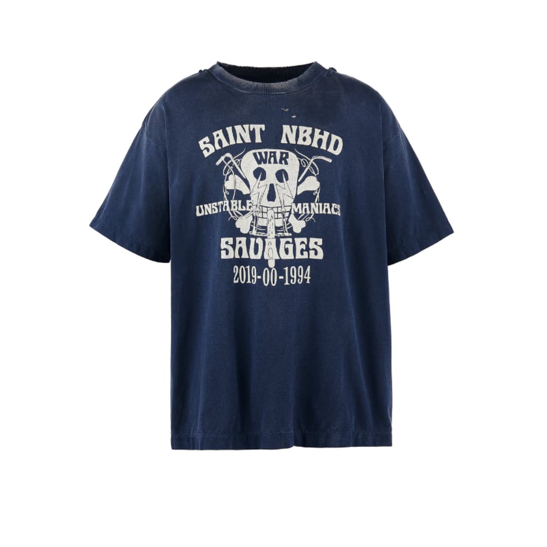 [새상품/XL] 세인트미카엘 x 네이버후드 STHD NBHD 반팔 네이비 상품이미지1