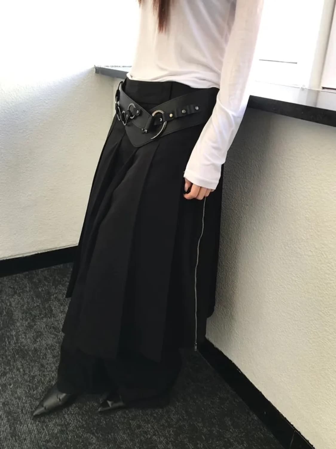 [새상품] 타임라인서울 와이드 웨스턴 후크 벨트 / 블랙 상품이미지2