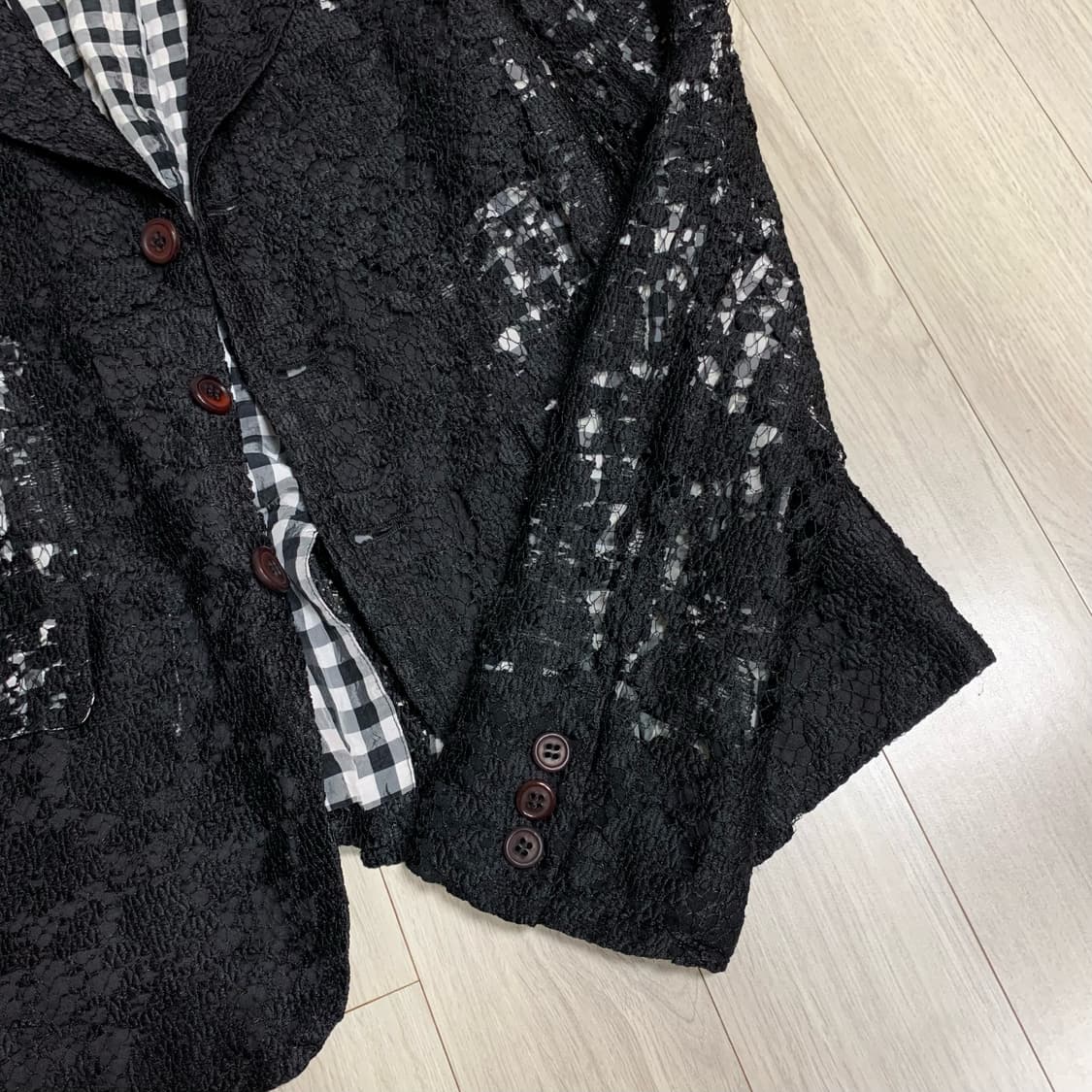 Comme des Garçons 12/ss 깅엄 레이스 자켓 상품이미지4