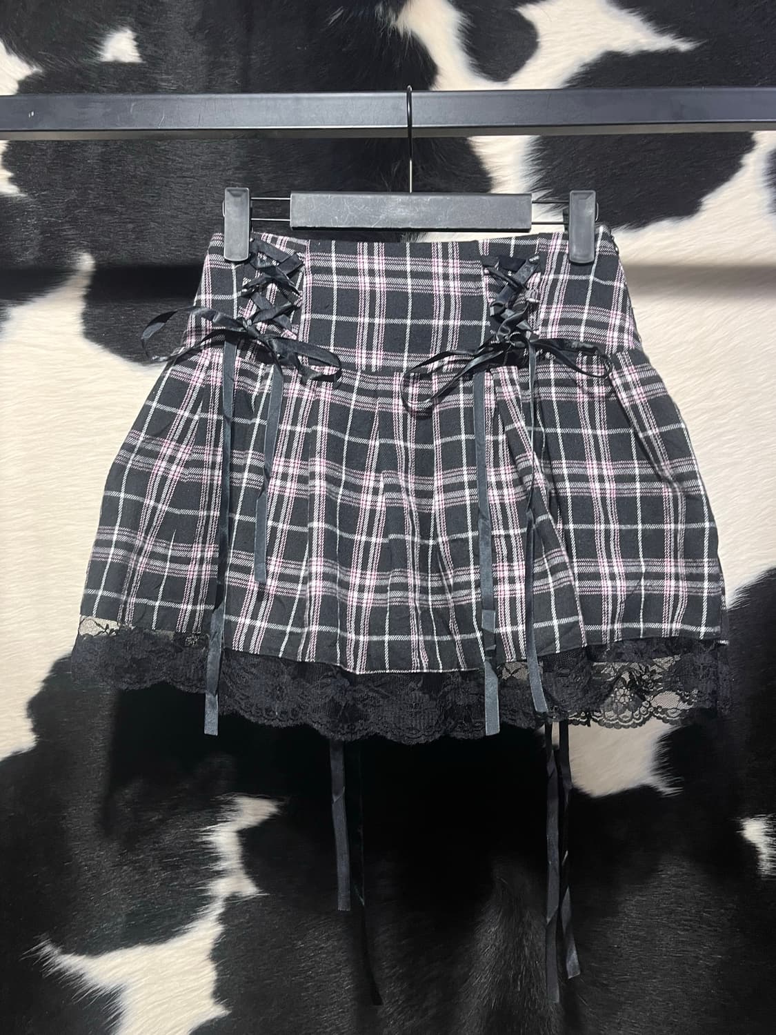 아일렛 체크패턴 스커트 상품이미지2