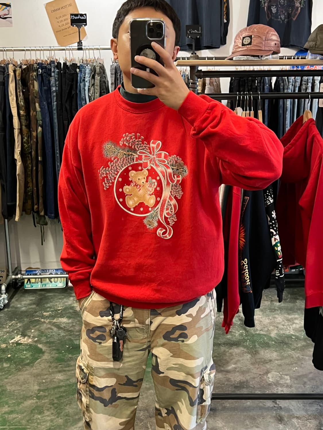 90s [XL] USA 크리스마스 홀리데이 빈티지 스웻셔츠 상품이미지4