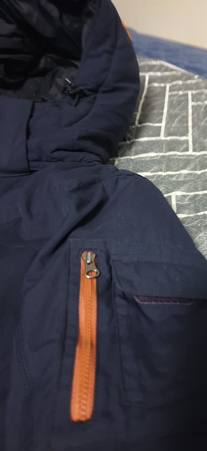 센터폴 오리털 후디 패딩 자켓 네이비 (100) 상품이미지3